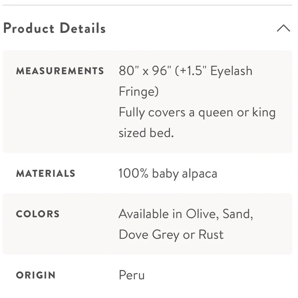 🆕The Citizenry LA CALLE ALPACA BED BLANKET Dove Grey Diamond Throw - Picture 9 of 9